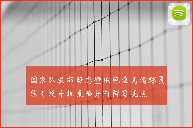 国家队发布静态壁纸包含高清球员照可设手机桌面并附阵容亮点